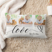 Schattigee liefde in Black Heart Script Custom 3 P Kussen (Deken)