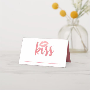 Schattigee liefde roze lippenstift kus bruiloft Vr