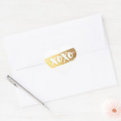 SCHATTIGEE LIEFDE XOXO HART modern gouden penseels Hart Sticker (Envelop)