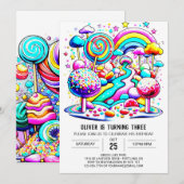 Schattigee lieve chocolade verjaardag kaart (Voorkant / Achterkant)