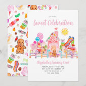 Schattigee lieve viering candyland kinderen verjaa kaart (Voorkant / Achterkant)
