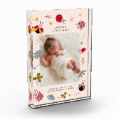 Schattigee lieveheersbeestje Baby Girl Square Foto (Links)