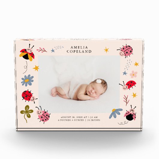 Schattigee lieveheersbeestje baby meisje foto Keep (Voorkant)