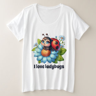 Schattigee lieveheersbeestje liefhebber aanpasbaar grote maat t-shirt