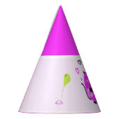 Schattigee lila kat feesthoedjes (Links)