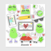 Schattigee Lima Bean Stickers (Vel)