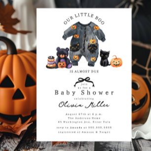 Schattigee Little Boo Baby shower uitnodiging