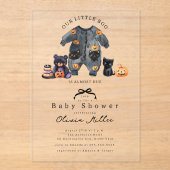 Schattigee Little Boo Baby shower uitnodiging Acryl Uitnodigingen (Voorkant)