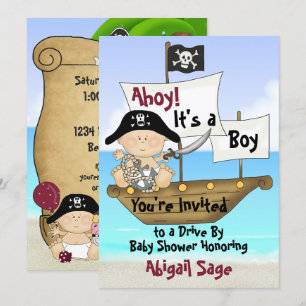 Schattigee Little Buccaneer Pirate Drive door Baby Kaart