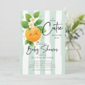 Schattigee Little Cutie Baby shower Kaart (Staand voorkant)