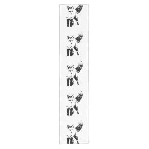 Schattigee Little Fox Animal Silhouette kunst Korte Tafelloper