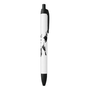 Schattigee Little Fox Animal Silhouette kunst Zwarte Inkt Pen