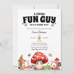 Schattigee Little FunGuy Herfst Snail Mushroom Bab Kaart