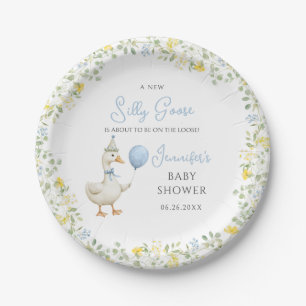 Schattigee Little Gekke Goose Baby Boy Shower Papieren Bordje