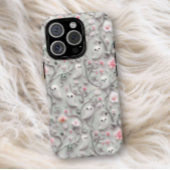 Schattigee Little Ghost Floral 3D-telefoonhoesje Case-Mate iPhone Case