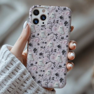 Schattigee Little Ghost Floral 3D-telefoonhoesje Case-Mate iPhone 14 Hoesje