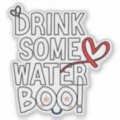 Schattigee Little Ghost Water Bottle Sticker (Voorkant)