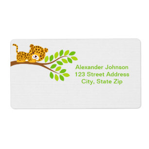 Schattigee Little Leopard Verzendlabels Etiket