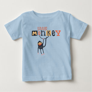 Schattigee Little Monkey Quote Typography Boy