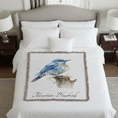 Schattigee Little Mountain Bluebird Waterverf, op  Deken