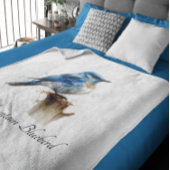 Schattigee Little Mountain Bluebird Waterverf, op Fleece Deken