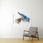 Schattigee Little Mountain Bluebird Waterverf, op Wandkleed (In Situ (horizontaal))