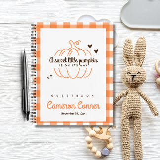 Schattigee Little Pumpkin Baby shower Guest Gift L Notitieboek