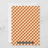 Schattigee Little Pumpkin Rustic Baby shower Invit Kaart (Achterkant)