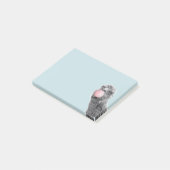 Schattigee Llama Alpaca met Bubble Gum Post-it® Notes (Schuin)