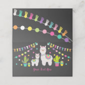 Schattigee Llama Baby shower Cactus Fiesta Party D (Buitenkant ongevouwen)