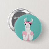 Schattigee Llama Badge Pin Button (Voorkant /achterkant)