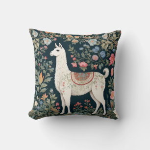 Schattigee Llama Elegante Bloemen Kussen