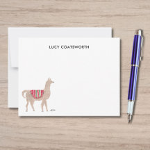 Schattigee Llama Gepersonaliseerde Boho Dierenartw