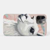 Schattigee Llama met kleurrijke vacht op zijn hoof Case-Mate iPhone Case (Achterkant (horizontaal))