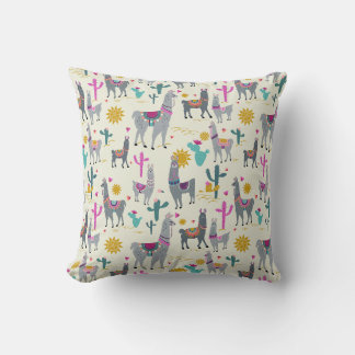 Schattigee Llama Print Decor Kussen
