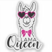 Schattigee Llama Queen Stickers (Voorkant)