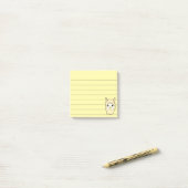 Schattigee Llama Tekening Lined 3x3 Post-it® Notes (Op bureau)