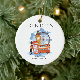 Schattigee locaties in Londen Keramisch Ornament