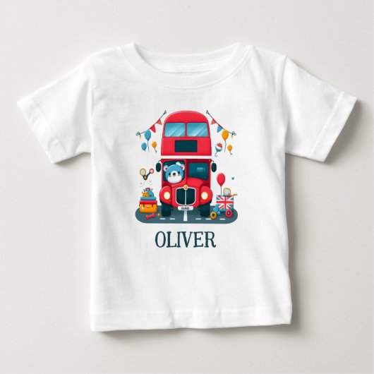 Schattigee London Double Deck Bus en Teddy Bear (Voorkant)