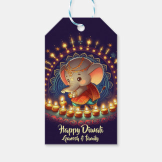 Schattigee Lord Ganesh Diwali Cadeaulabel