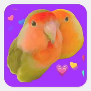 Schattigee Lovebird stickers