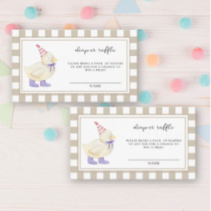 Schattigee Lucky Duck - Luierverloting Ticket Informatiekaartje