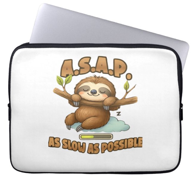 Schattigee luiaard ASAP – zo traag mogelijk Classi Laptop Sleeve (Voorkant)