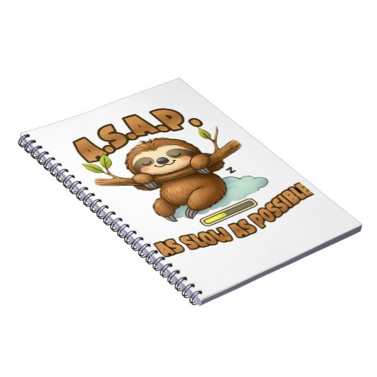 Schattigee luiaard ASAP – zo traag mogelijk Classi Notitieboek (Rechterzijde)