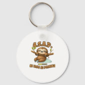 Schattigee luiaard ASAP � zo traag mogelijk Classi Sleutelhanger (Voorkant)