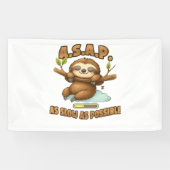 Schattigee luiaard ASAP – zo traag mogelijk Classi Spandoek (Horizontaal)