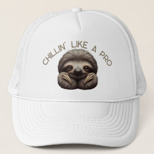 Schattigee luiaard chillin als een pro trucker pet