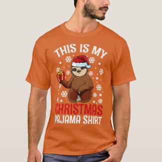 Schattigee luiaard Dit is mijn kerstpyjama cadeau  T-shirt