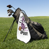 Schattigee Luiaard Happy Halloween (2) Golfhanddoek (Groen)