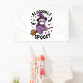 Schattigee Luiaard Happy Halloween (2) Spandoek (Insitu)